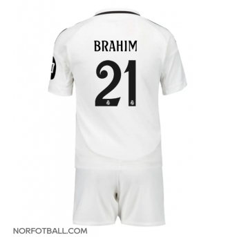 Billige Fotballdrakt Real Madrid Brahim Diaz #21 Replika Hjemmedraktsett Barn 2024-25 Kortermet (med bukser)